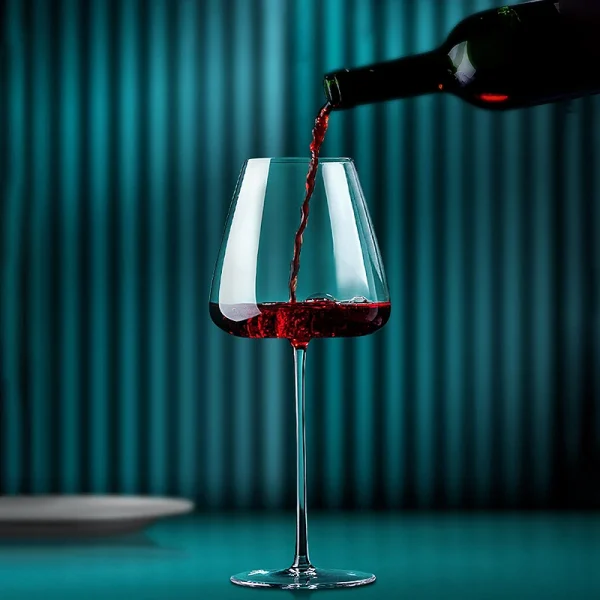 1PC High-end Large Capacity Bar Restaurant Wedding Party Wine Set Bordeaux Burgundy Red Wine Glass Cup Household Drinkware Gift 1