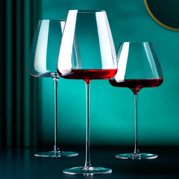 1PC High-end Large Capacity Bar Restaurant Wedding Party Wine Set Bordeaux Burgundy Red Wine Glass Cup Household Drinkware Gift 3