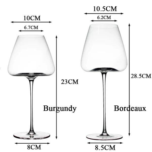 1PC High-end Large Capacity Bar Restaurant Wedding Party Wine Set Bordeaux Burgundy Red Wine Glass Cup Household Drinkware Gift 6