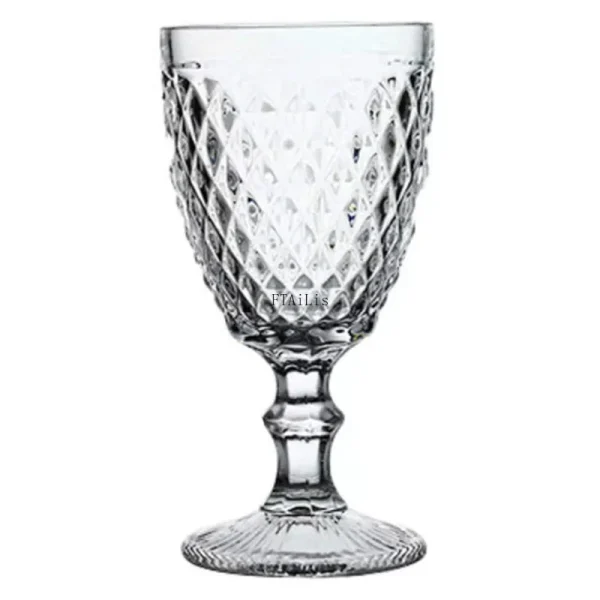 200-300ml European Court Goblet Embossed Red Wine Whiskey Brandy Cup Festival Banquet Wedding Drinkware 6