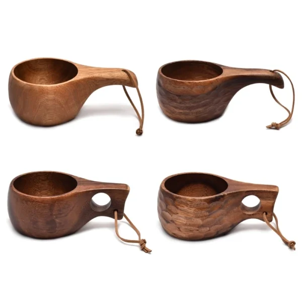 Y1UB 210ML Finland Kuksa Portable Coffee Mugs Handmade Milk Cup With Handgrip Breakfast Drinking Kitchen Drinkware 2