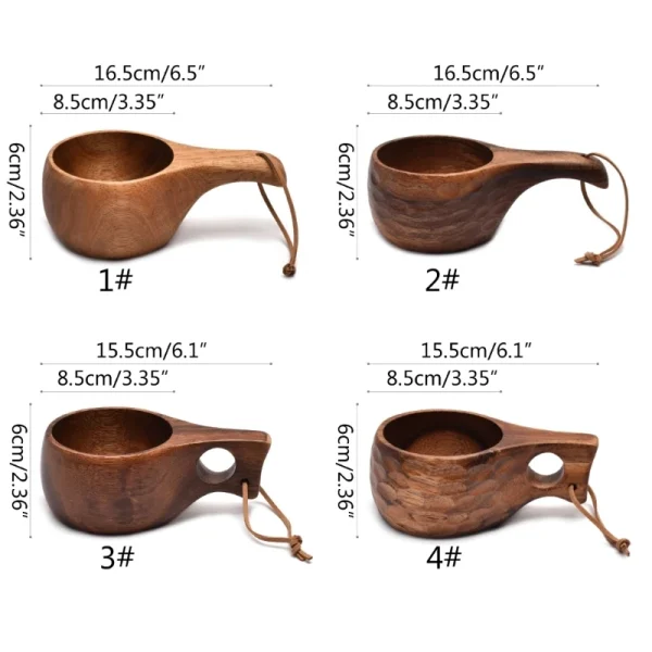 Y1UB 210ML Finland Kuksa Portable Coffee Mugs Handmade Milk Cup With Handgrip Breakfast Drinking Kitchen Drinkware 6