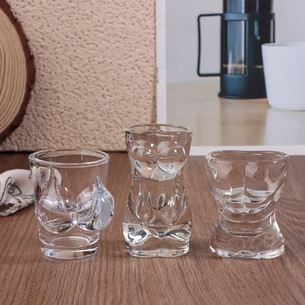 1PC New Unique Beer Cup Funny Men Women Body Shaped Transparent Wine Glass Bar Drinkware Cocktail Mug Coffee Juice Teacup 1