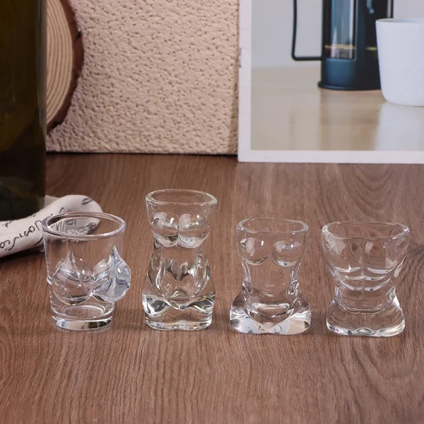 1PC New Unique Beer Cup Funny Men Women Body Shaped Transparent Wine Glass Bar Drinkware Cocktail Mug Coffee Juice Teacup 2