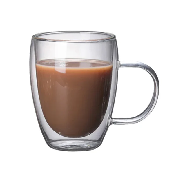 2/3/4Pcs Double Wall High Borosilicate Glass Mug Heat Resistant Tea Milk Lemon Juice Coffee Water Cup Bar Drinkware Lover Gift 2
