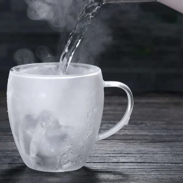 2/3/4Pcs Double Wall High Borosilicate Glass Mug Heat Resistant Tea Milk Lemon Juice Coffee Water Cup Bar Drinkware Lover Gift 5
