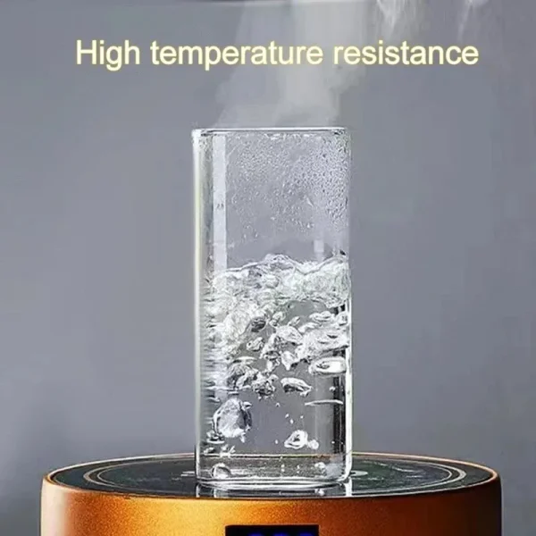 1Pcs Square Heat Resistant Coffee Glass Cup With Lid and Straw Transparent Milk Tea Juice Cups Coffee Mug For Home Bar Drinkware 6