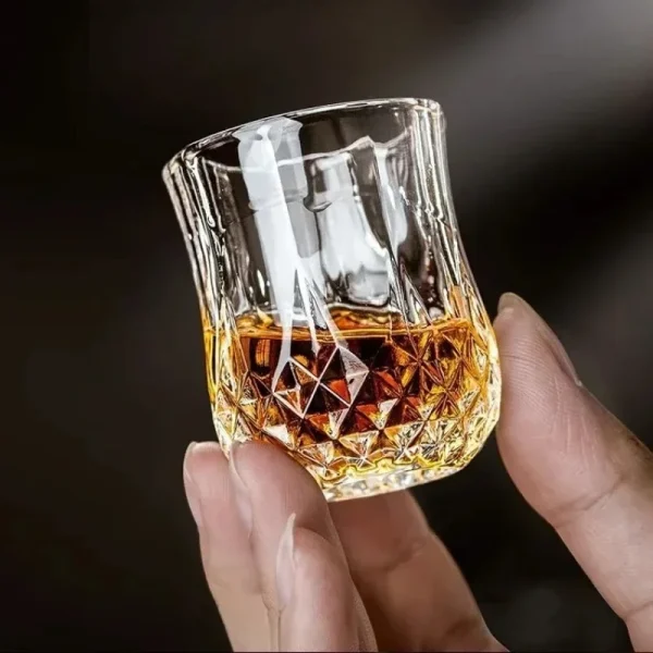 50ml Diamond Shot Glasses Scotch Whiskey Glass Transparent Cocktail Glass Bar Party Small Capacity Beer Glass Cup Home Drinkware 2