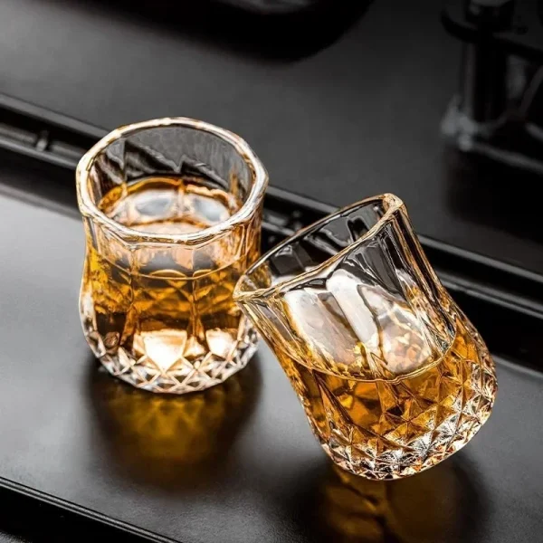 50ml Diamond Shot Glasses Scotch Whiskey Glass Transparent Cocktail Glass Bar Party Small Capacity Beer Glass Cup Home Drinkware 3