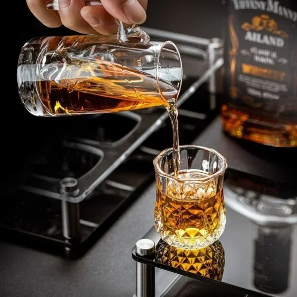 50ml Diamond Shot Glasses Scotch Whiskey Glass Transparent Cocktail Glass Bar Party Small Capacity Beer Glass Cup Home Drinkware 4