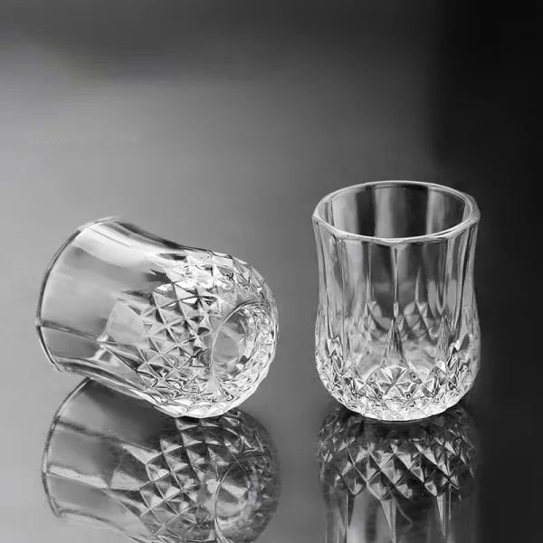 50ml Diamond Shot Glasses Scotch Whiskey Glass Transparent Cocktail Glass Bar Party Small Capacity Beer Glass Cup Home Drinkware 5