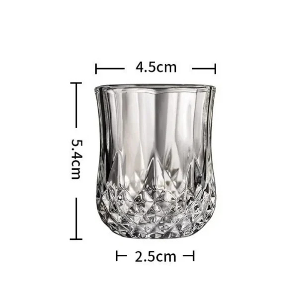 50ml Diamond Shot Glasses Scotch Whiskey Glass Transparent Cocktail Glass Bar Party Small Capacity Beer Glass Cup Home Drinkware 6