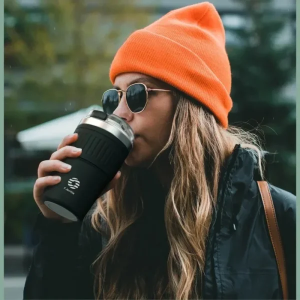 400ML Stainless Steel Coffee Cup Portable Car Thermos Mug for Tea Keep Cold Leak_Proof Insulated Cups Outdoor Travel Drinkware 2