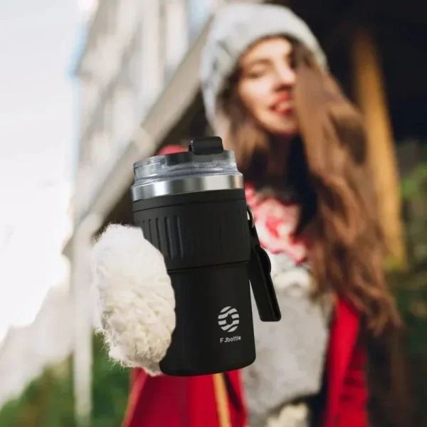 400ML Stainless Steel Coffee Cup Portable Car Thermos Mug for Tea Keep Cold Leak_Proof Insulated Cups Outdoor Travel Drinkware 4