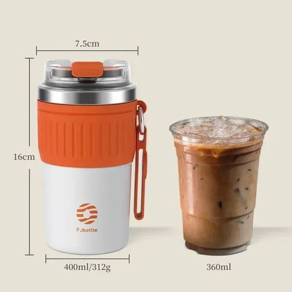 400ML Stainless Steel Coffee Cup Portable Car Thermos Mug for Tea Keep Cold Leak_Proof Insulated Cups Outdoor Travel Drinkware 6