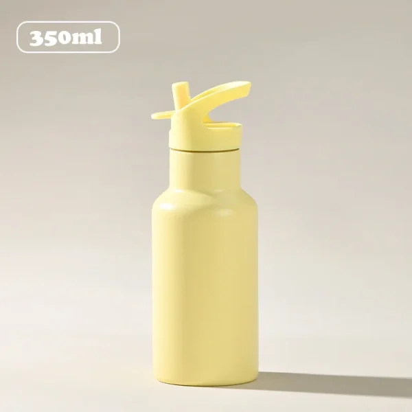 350ml Sports Thermos Cup With Handle And Straw,Double Vacuum Flasks,Portable Outdoor Drinkware,Mini Stainless Steel Water Bottle 6
