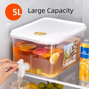5L Cold Water Kettle with Faucet Refrigerator Cool Water Bucket Lemonade Bottle Beverage Water Dispenser Drinkware For Summer 1