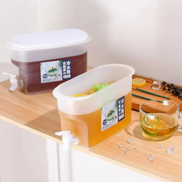 5L Cold Water Kettle with Faucet Refrigerator Cool Water Bucket Lemonade Bottle Beverage Water Dispenser Drinkware For Summer 4