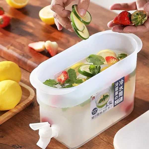 5L Cold Water Kettle with Faucet Refrigerator Cool Water Bucket Lemonade Bottle Beverage Water Dispenser Drinkware For Summer 5