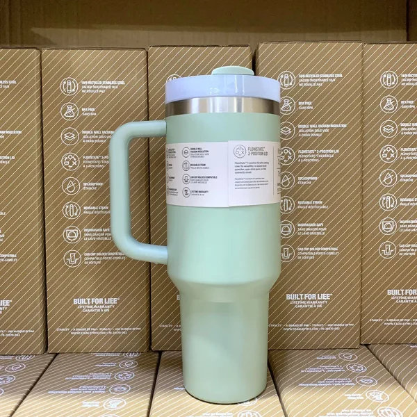 Thermos Cup Large Capacity Cold Water Coffee Travel Mug Stainless Steel Thermal Aesthetic Bottle Drinkware Cooling Vase 40 OZ 6