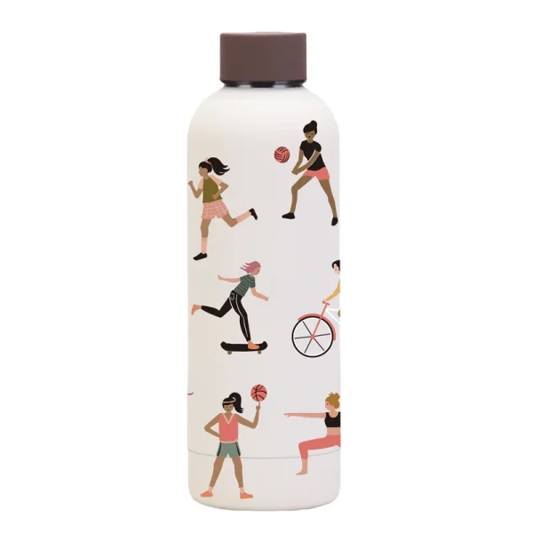 500ml Sports Thermos Cup For Camping Travel,Stainless Steel Vacuum Flasks,Drinkware,American Small Mouth Outdoor Water Bottle 5