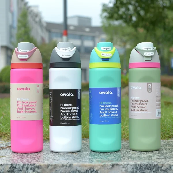 Owala Cup Vacuum Flasks & Thermoses Water Bottle Drinkware Thermo Tumbler Stainless Steel Thermal Mug Original Cold Hot Coffee 4