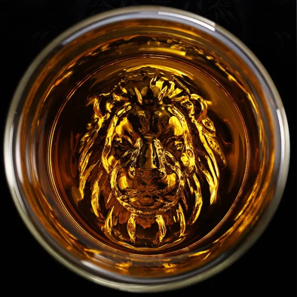 Mighty Male Lion Head Double Walled Whiskey Glass Creative Cocktail Cup Bar  Wine Glasses Tumbler Drinkware Beer Mugs Barware 4