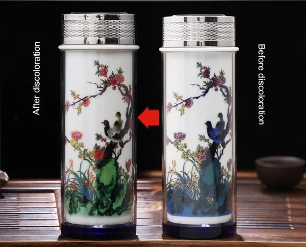 Creative ceramic color-changing Vacuum Flasks mug,Double liner tea cup fashionable Drinkware Chinese business Vacuum Flasks Cup 3