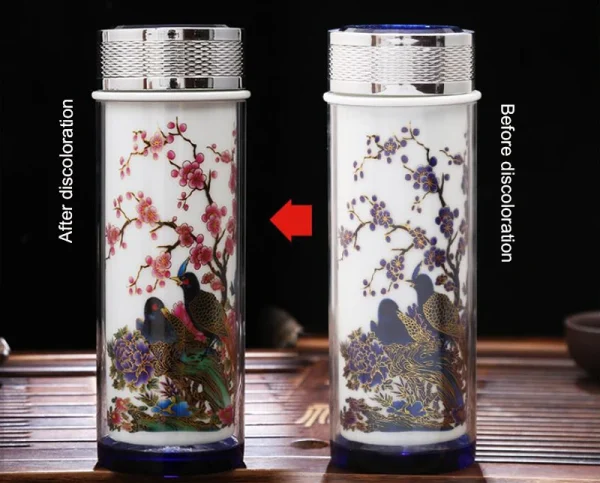 Creative ceramic color-changing Vacuum Flasks mug,Double liner tea cup fashionable Drinkware Chinese business Vacuum Flasks Cup 5
