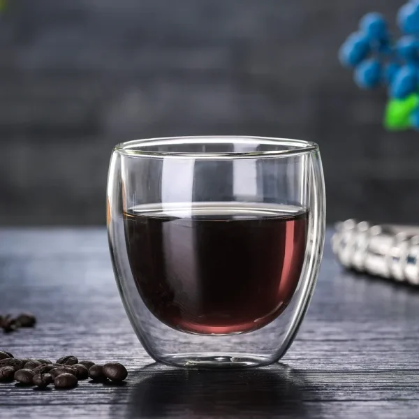 80ML/150ML 2-18PCS Double Wall Glass Kung Fu Tea Cup Transparent Coffee Milk Water Mug High Borosilicate Glass Drinkware Tea Set 5