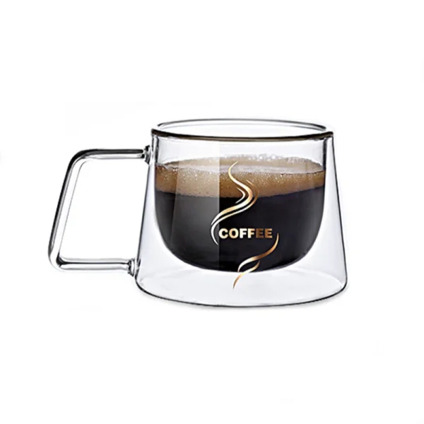 200ml Double Bottom Glass Coffee Cup Milk Whiskey Tea Beer Heat Resistant Cocktail Vodka Wine Mug Drinkware Tumbler Cups 5