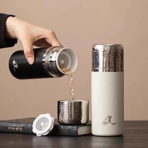 Ceramic lined inside Tumbler Mini 280ML 9OZ Thermos Thermal Mug Insulated Cup Hydration Water Bottle Vacuum Flasks Drinkware 1