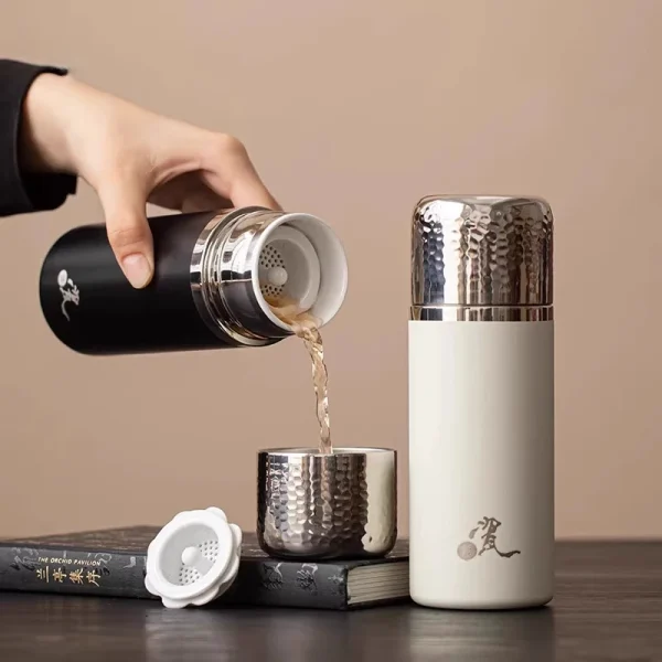 Ceramic lined inside Tumbler Mini 280ML 9OZ Thermos Thermal Mug Insulated Cup Hydration Water Bottle Vacuum Flasks Drinkware 1