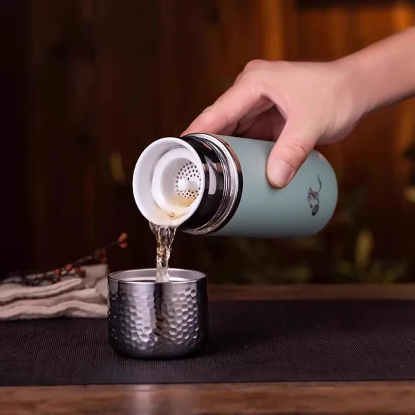 Ceramic lined inside Tumbler Mini 280ML 9OZ Thermos Thermal Mug Insulated Cup Hydration Water Bottle Vacuum Flasks Drinkware 2