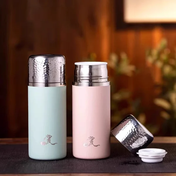 Ceramic lined inside Tumbler Mini 280ML 9OZ Thermos Thermal Mug Insulated Cup Hydration Water Bottle Vacuum Flasks Drinkware 3