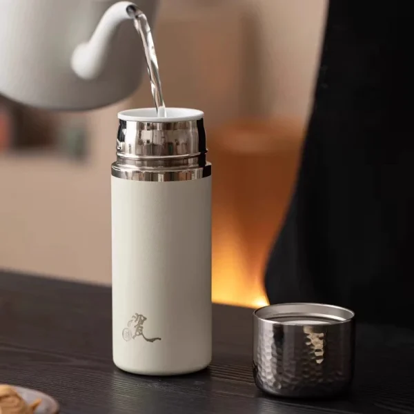 Ceramic lined inside Tumbler Mini 280ML 9OZ Thermos Thermal Mug Insulated Cup Hydration Water Bottle Vacuum Flasks Drinkware 4