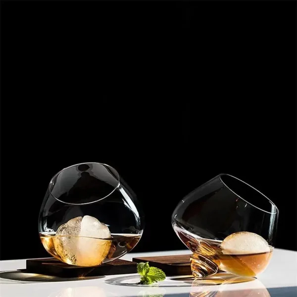 Tumbler Crystal Whisky Beer Glass Cup Wide Belly Whiskey Glass Cup Bar Drinkware Glass Coffe Cocktail Brandy Wine Mug RUM Cup 2