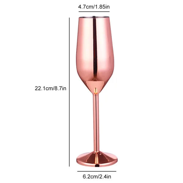 220ML Stainless Steel Wine Glass Creative Metal Wine Glass Red Wine Glass Champagne Cup for Bar Restaurant Whiskey Drinkware 5