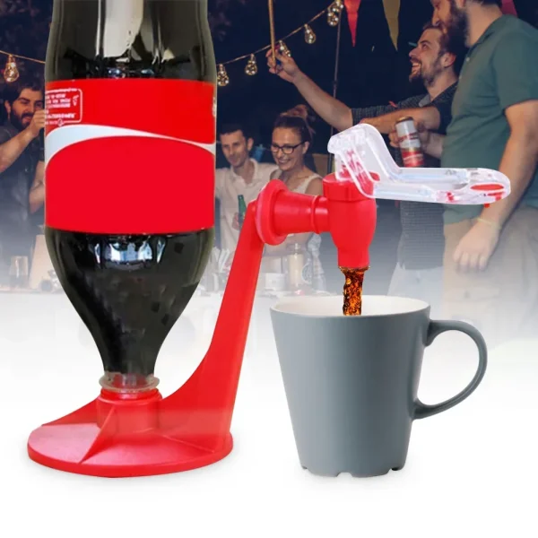 Soda Dispenser Coke Bottle Inverted Carbonated Beverage Upside Down Drinking Water Dispense Machine Home Party Pub Bar Drinkware 2