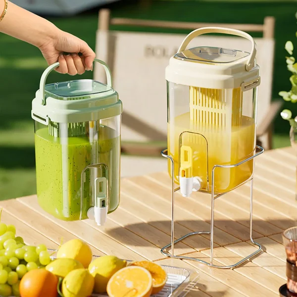 Large Capacity Beverage Dispenser With Tap Summer Cold Water Pitcher Pot for Refrigerator Drink Drinkware Cold Water Bucket 1
