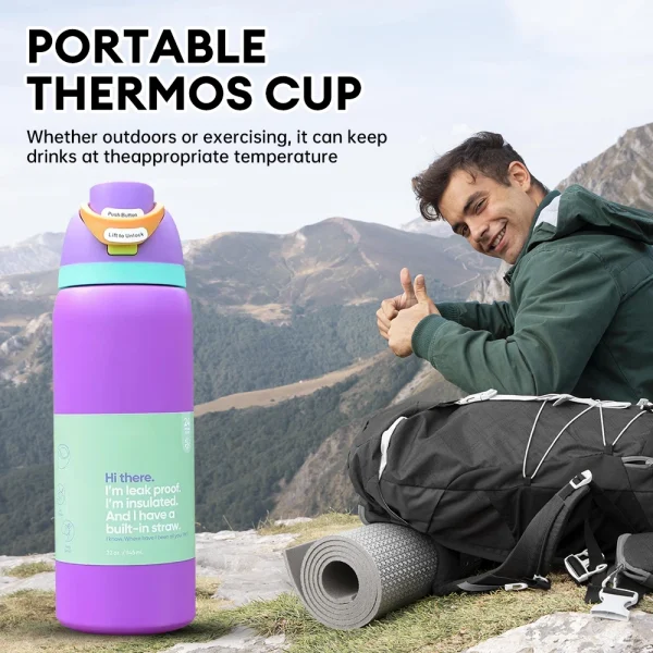 NEW Cup Vacuum Flasks & Thermoses Water Bottle Drinkware Thermo Tumbler Stainless Steel Thermal Mug Original Cold Hot Coffee 2