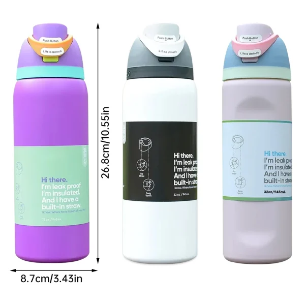 NEW Cup Vacuum Flasks & Thermoses Water Bottle Drinkware Thermo Tumbler Stainless Steel Thermal Mug Original Cold Hot Coffee 6