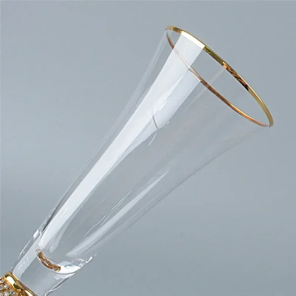 2Pcs 200ml Phnom Penh Champagne Glasses Inlaid Diamond Wine Glass Weddeing Party Crystal Goblet Cocktail Glass Drinkware Gifts 5