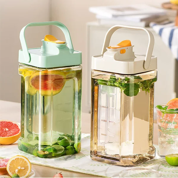 3.5L Water Kettle with Faucet Refrigerator Cold Water Bottle Fruit Drink Dispensers for Party Kitchen Drinkware Juice Container 6