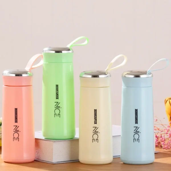 Portable Glass Cup 400ml Thermos Cup Leak-proof Fashion Water Cup Drinkware Thermos Kettle 5