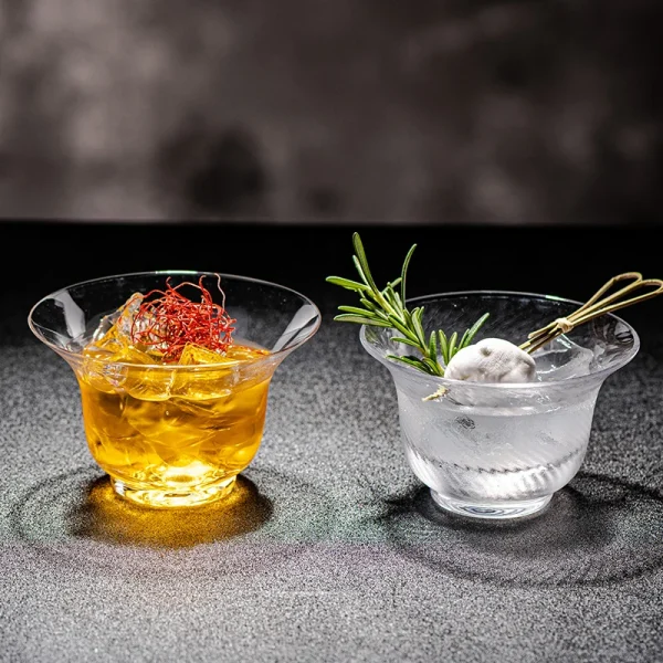 Glass Water Cup,Cocktail Glass, Ripple Thin Glass,Old Fashion Glass,Whisky Glass, Drinkware 3