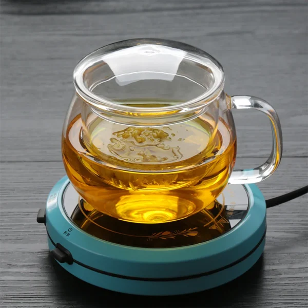 350ML Glass Tea Cup with Filter & Lid Heat Resistant Flower Teacup Coffee Milk Beer Mug Tea Infuser Cup Home Office Drinkware 1