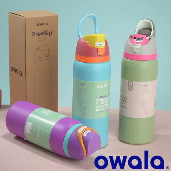 Owala Cup Vacuum Flasks & Thermoses Water Bottle Drinkware Thermo Tumbler Stainless Steel Thermal Mug Original Cold Hot Coffee 5
