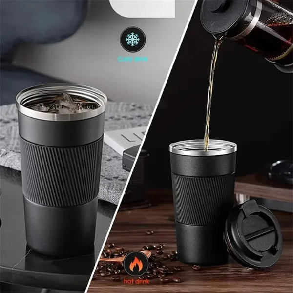 380ml 510ml Stainless Steel Coffee Cup Thermal Mug Garrafa Caneca Non-slip Travel Car Termica Cafe Copo Termico Insulated Bottle 4