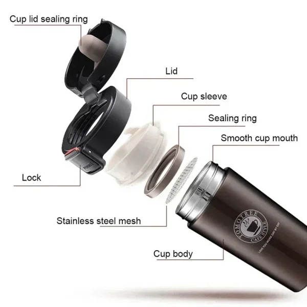 Thermal Mug Double Wall 304 Stainless Steel Coffee Cup Tea Vacuum Flask Thermos Water Bottle Leak-proof Thermos Mug Coffee 2